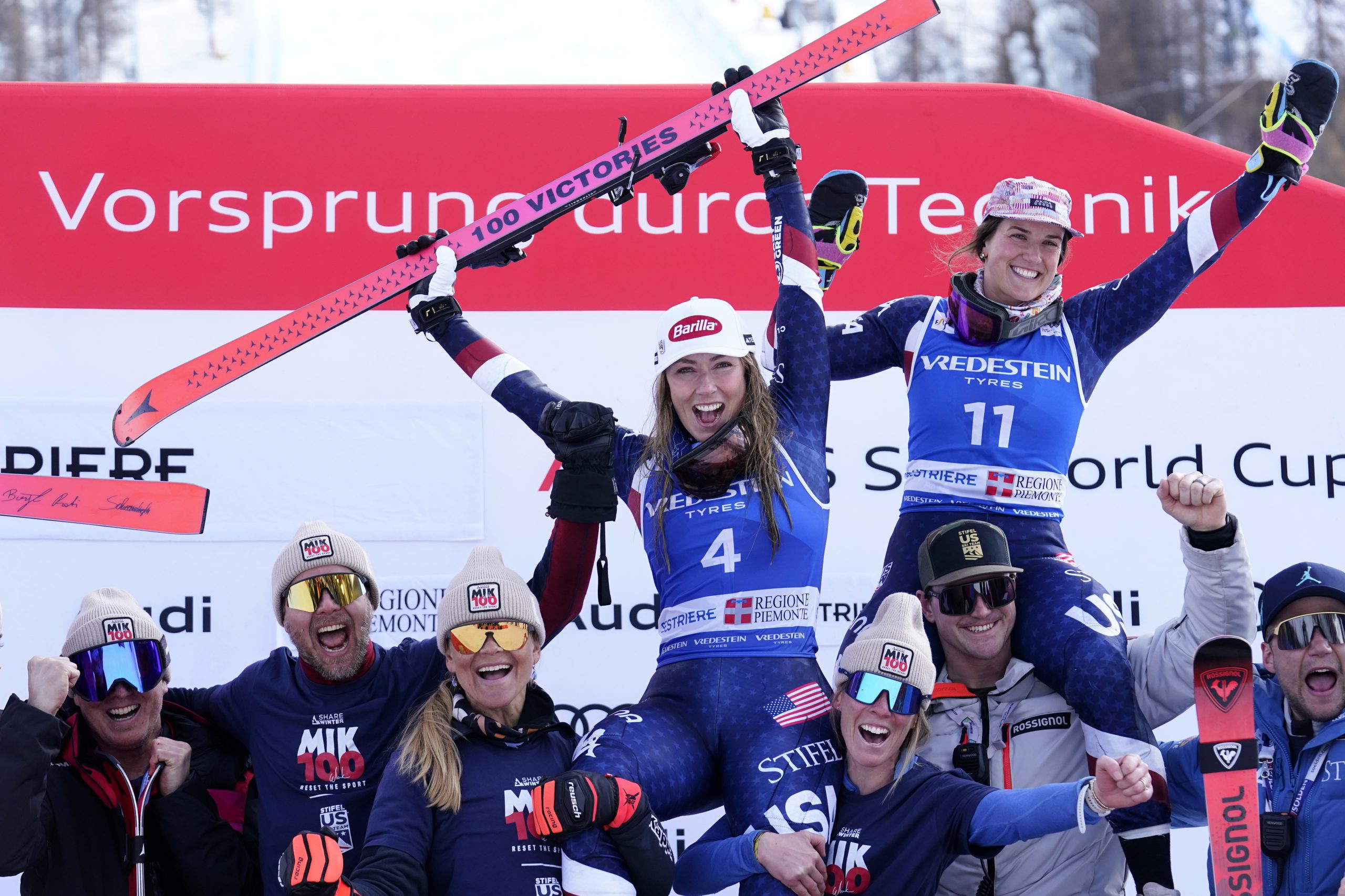 Ski World Cup Sestriere | Mikaela Shiffrin conquista la vittoria numero 100